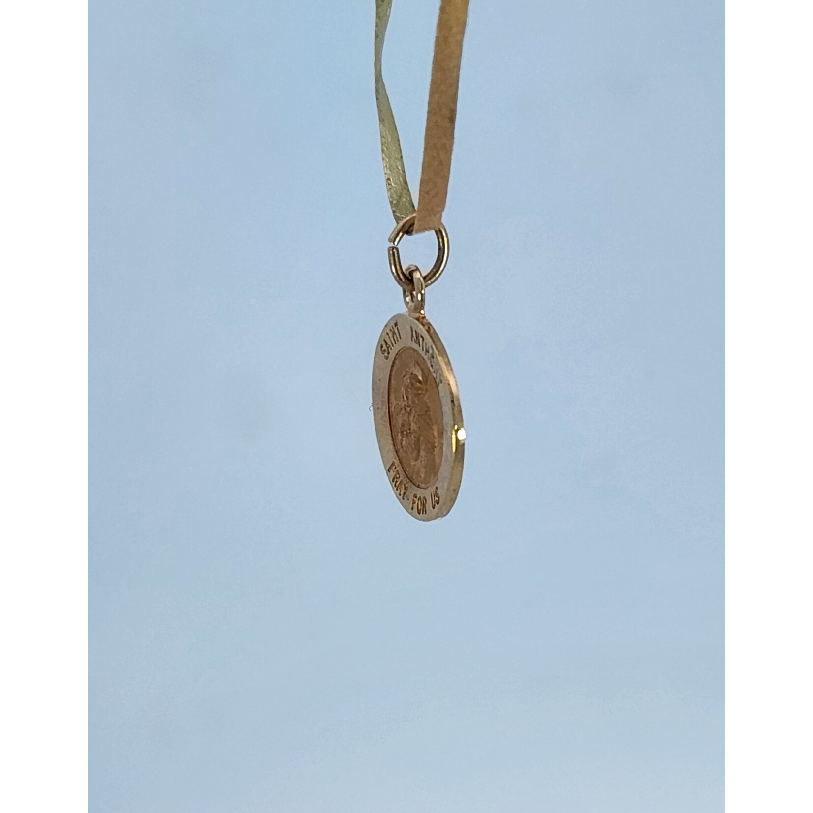 14 Karat Yellow Gold Saint Anthony Medal Charm