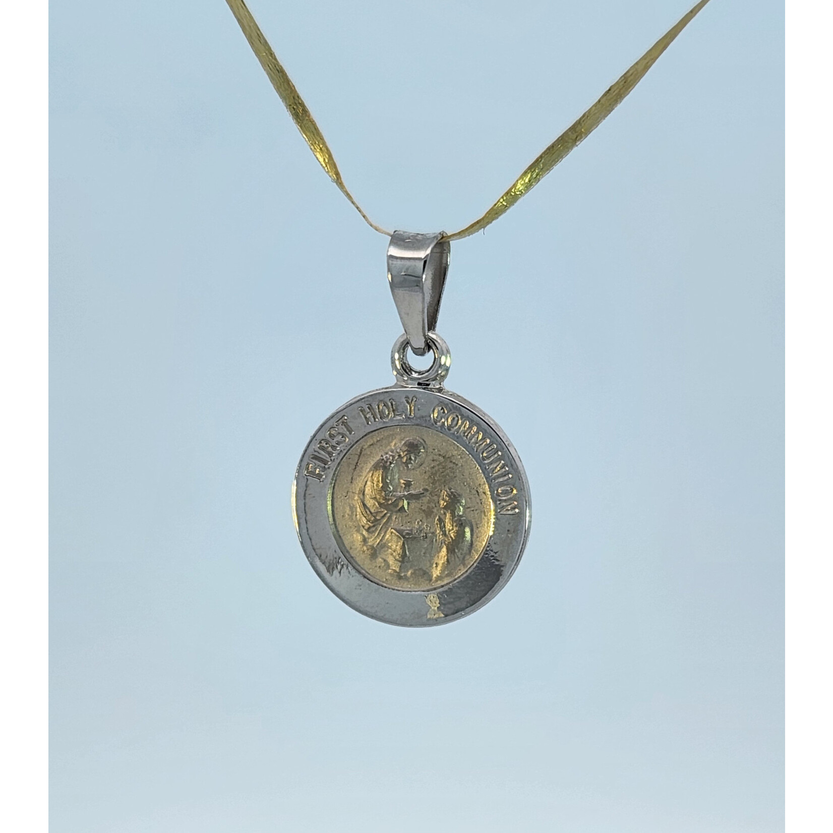 14 Karat Two-Tone Holy Communion Medal Charm