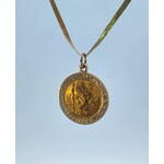 14 Karat Yellow Gold Saint Christopher Army Medal Charm