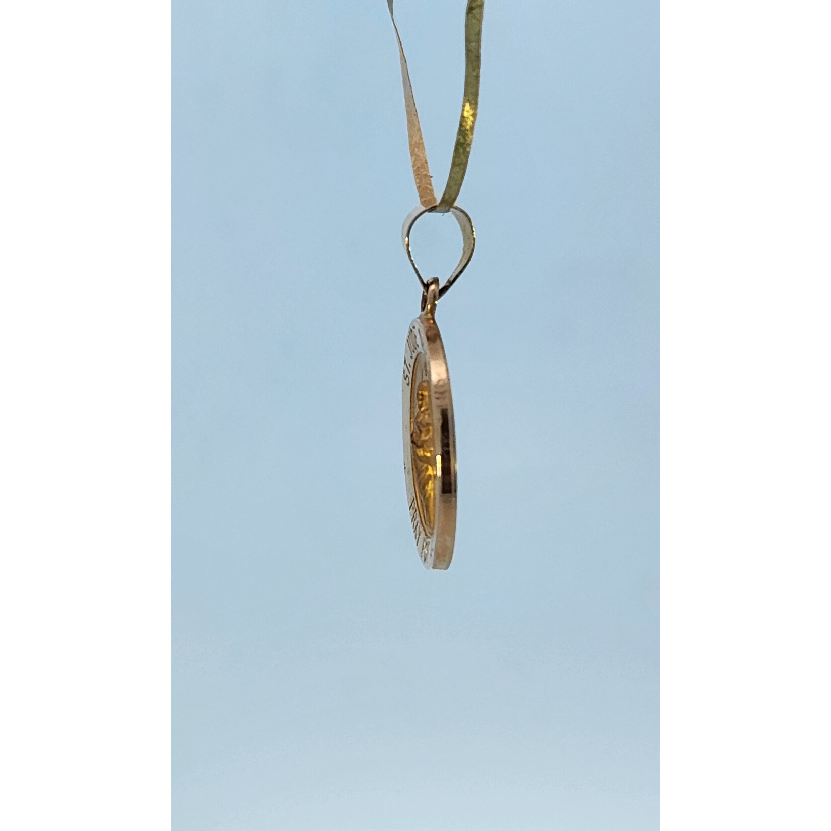 14 Karat Yellow Gold Saint Jude Thaddeus Medal Charm