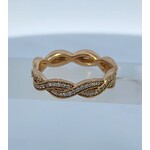 Art Carved Diamond Eternity Twist Wedding Band