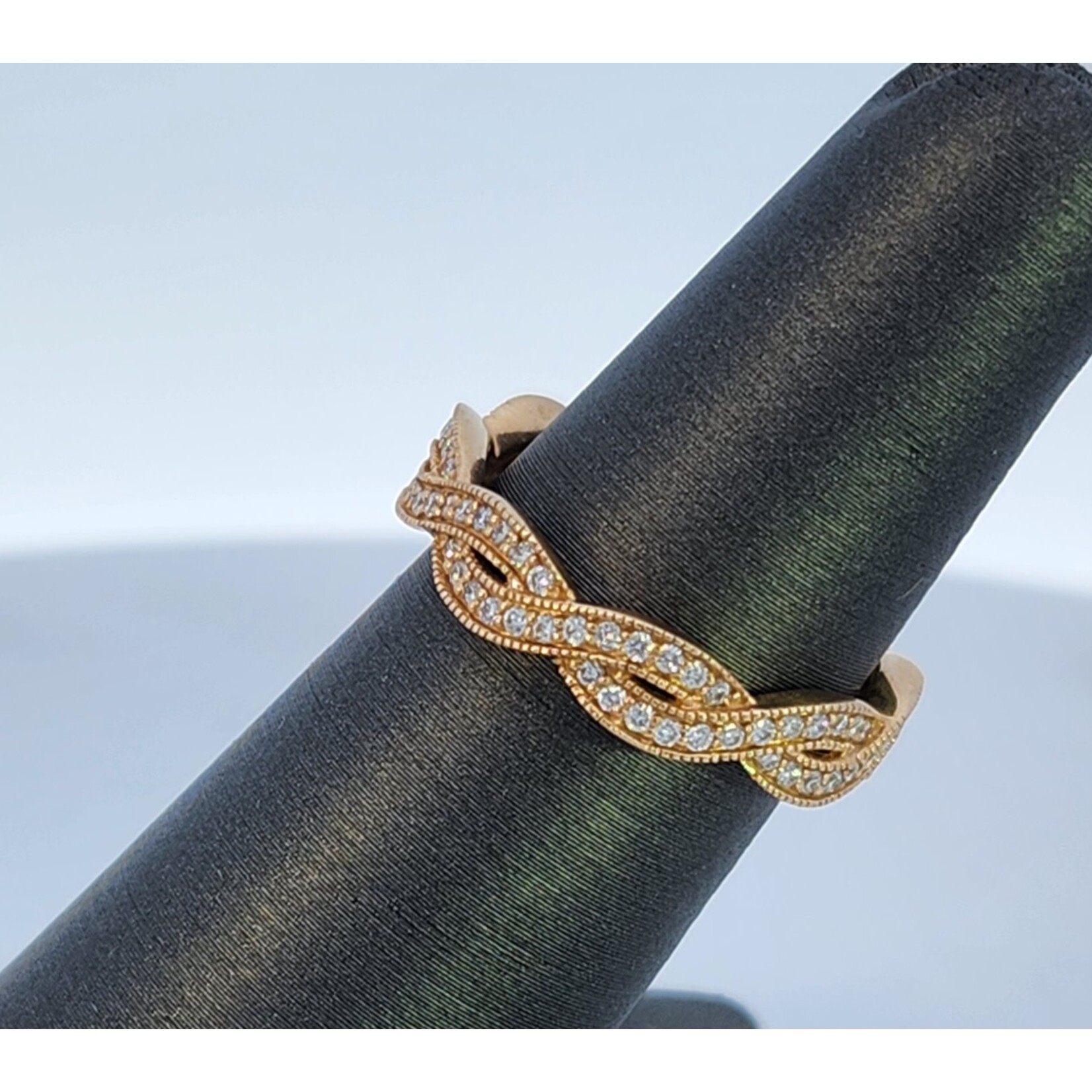 Art Carved Art Carved Diamond Eternity Twist Wedding Band  #33-V12