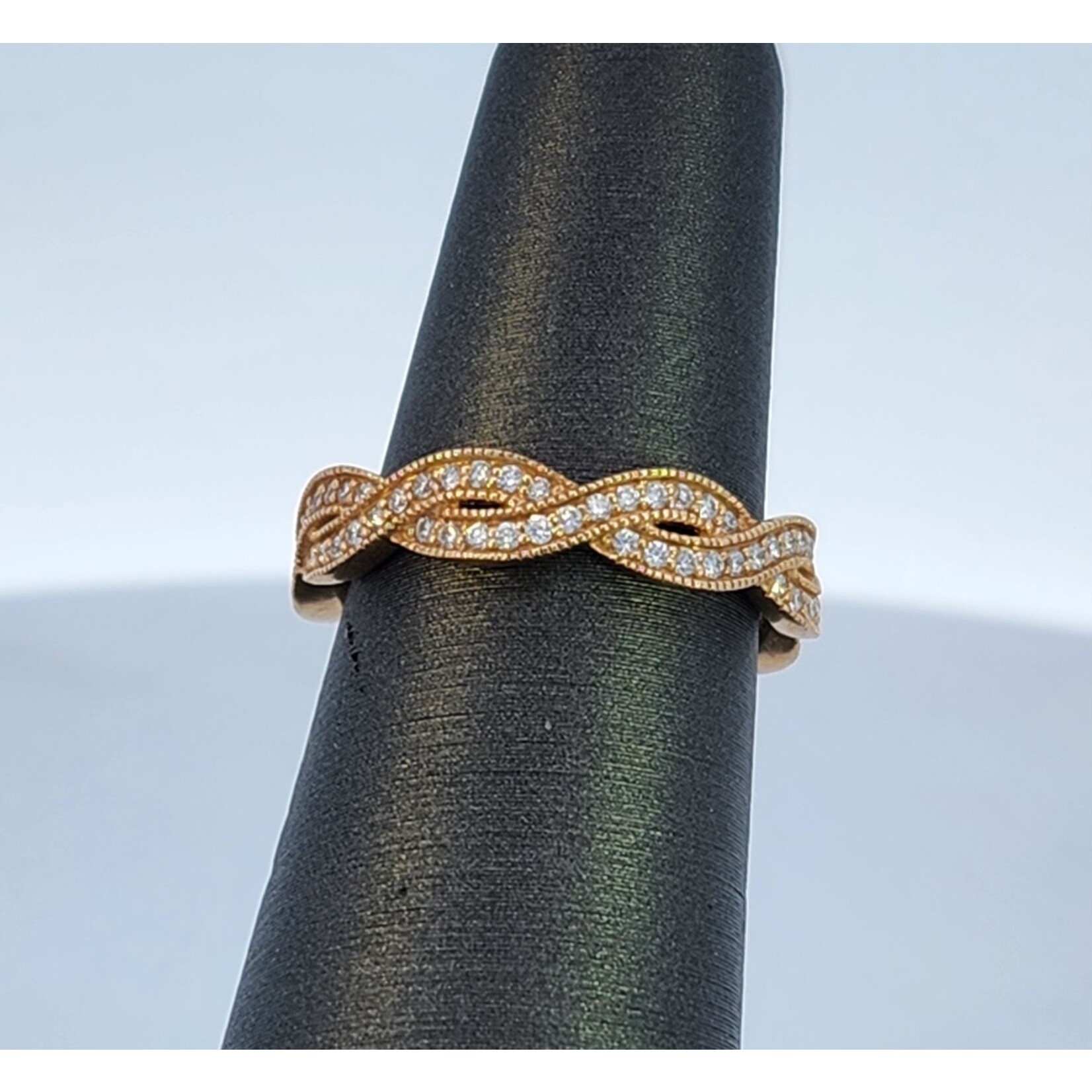 Art Carved Art Carved Diamond Eternity Twist Wedding Band  #33-V12