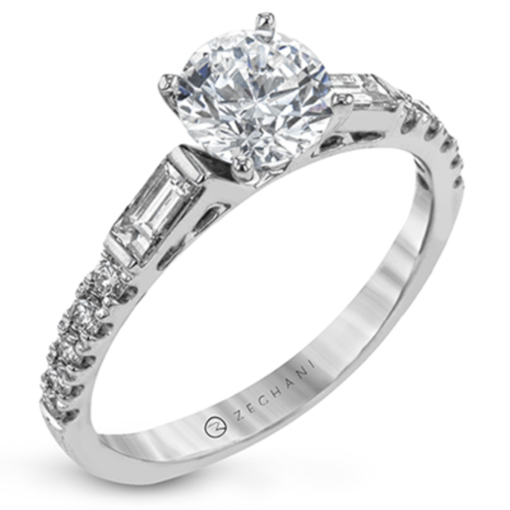 Zeghani 14 Karat White Gold Diamond Multi-Shape Ring