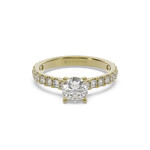 Zeghani 14 Karat Yellow Gold Diamond Classic Engagement Ring