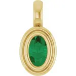 Lab-Grown Emerald Pendant
