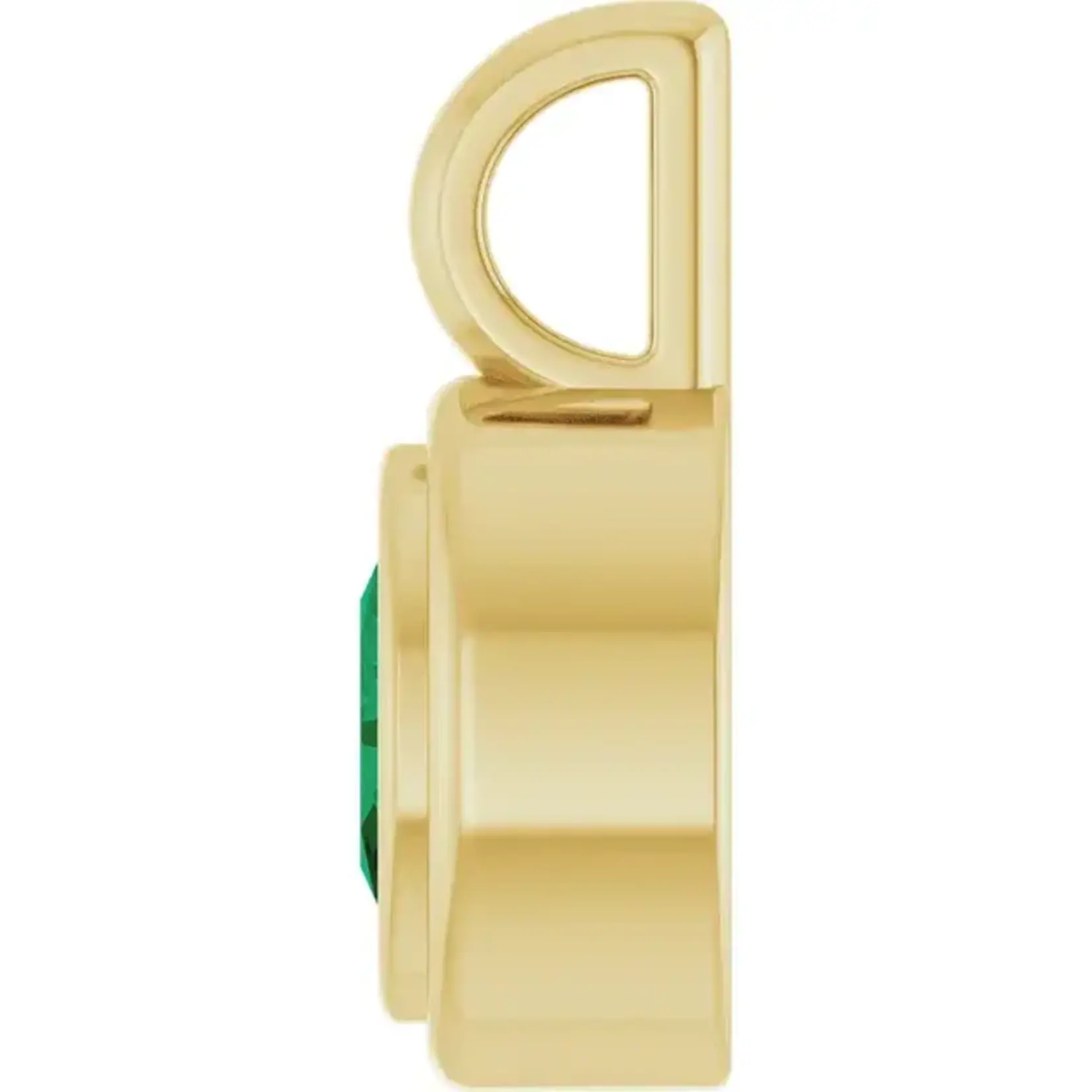 Stuller 14KY Lab-grown  Emerald Oval-cut Pendant