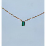 18 Karat Yellow Gold Natural Emerald Pendant