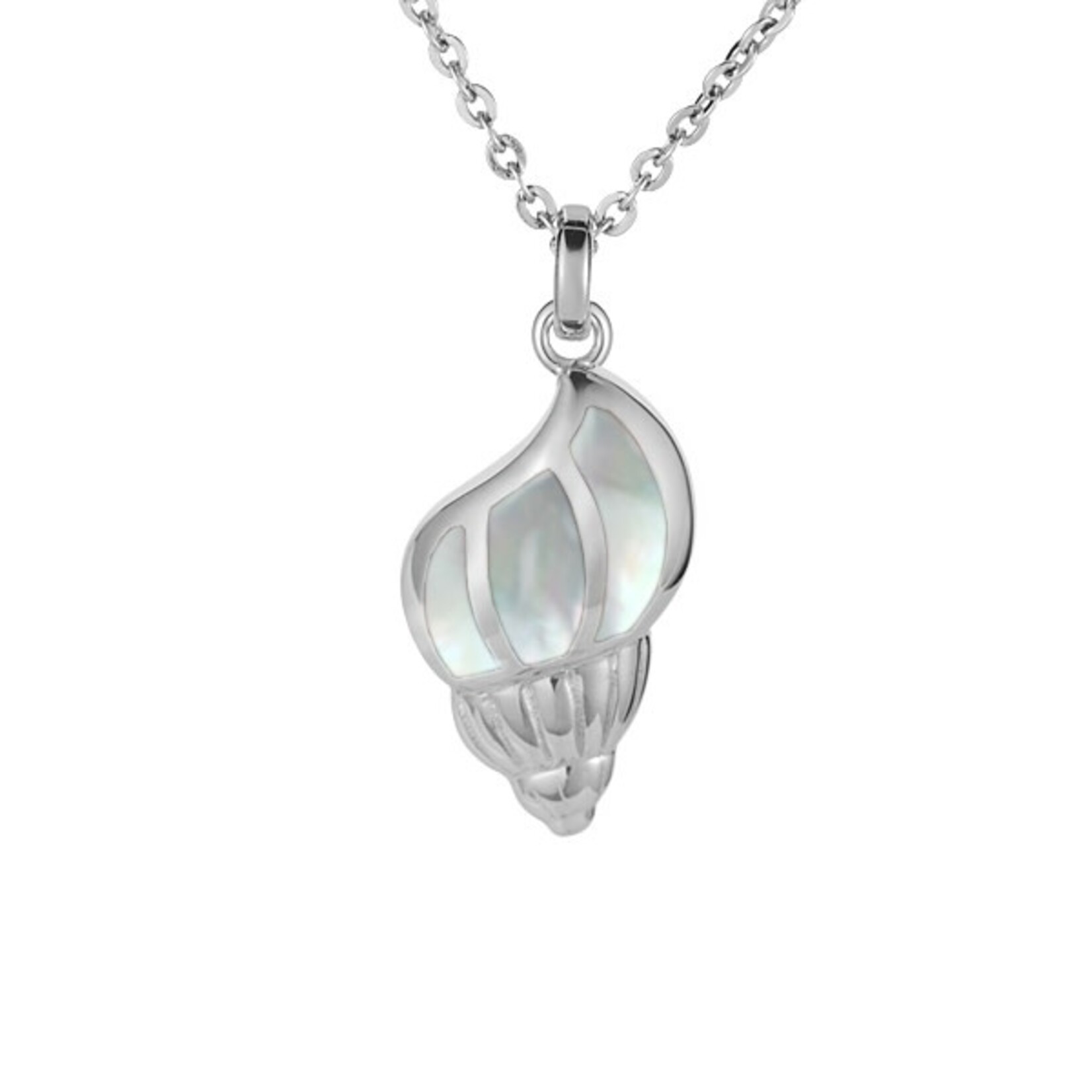 Alamea Sterling Silver Mother of Pearl Conch Shell Necklace