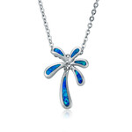 Alamea Alamea Sterling Silver Opal Palm Tree Pendant