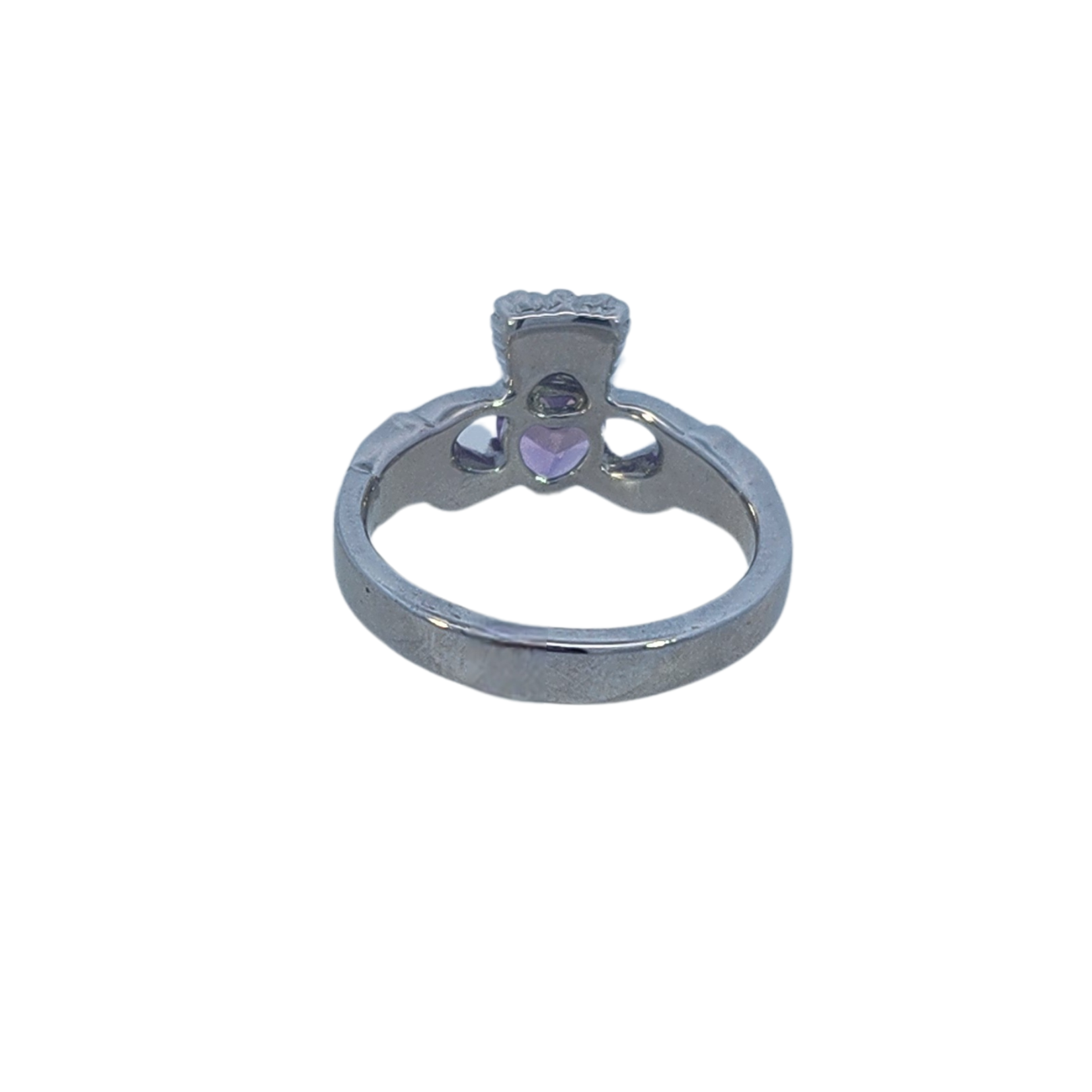 Sterling Silver Imitation Alexandrite Claddagh Ring