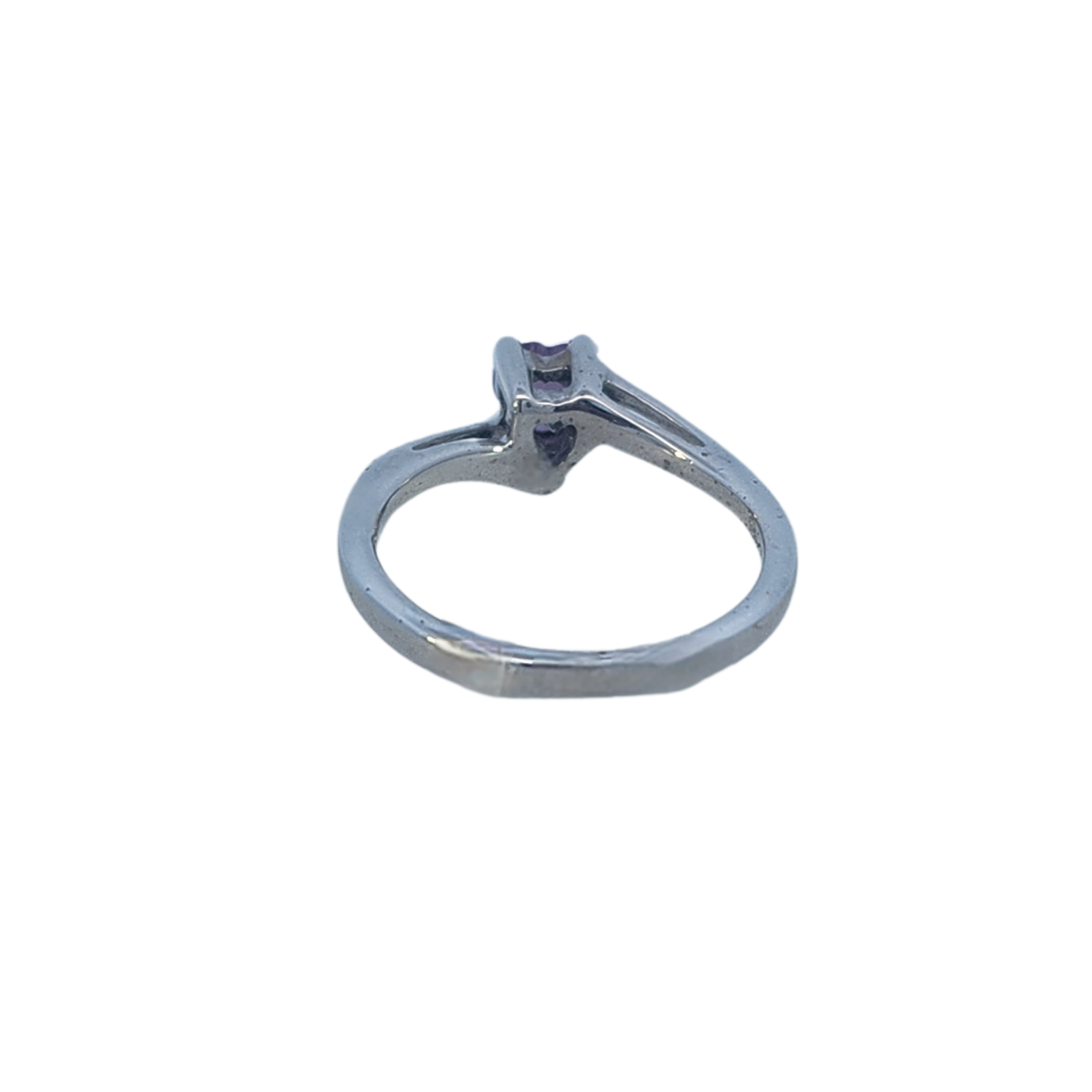 Sterling Silver Imitation Alexandrite Heart Ring