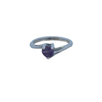 Sterling Silver Imitation Alexandrite Heart Ring