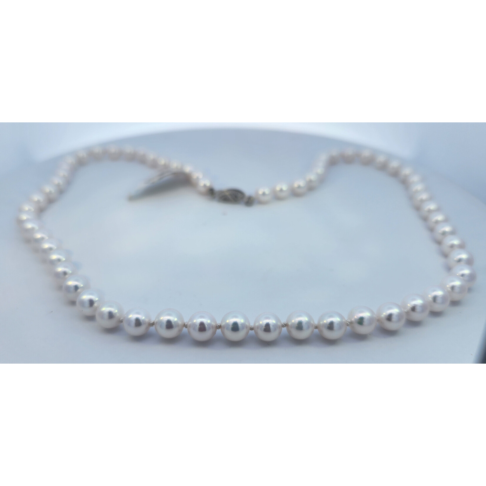 18" Cultured Pearl Necklace with 14 Karat White Gold Clasp
