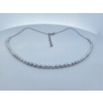 Freshwater Pearl Necklace with 18 Karat White Gold