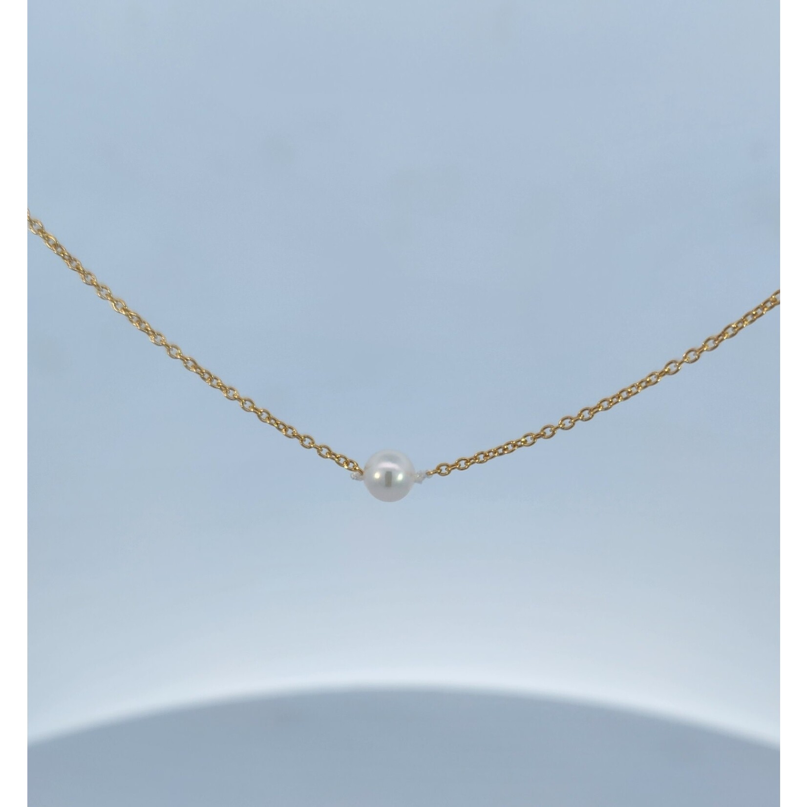 14 Karat Yellow Gold Chain with 4.5 mm  Add-A-Pearl Necklace