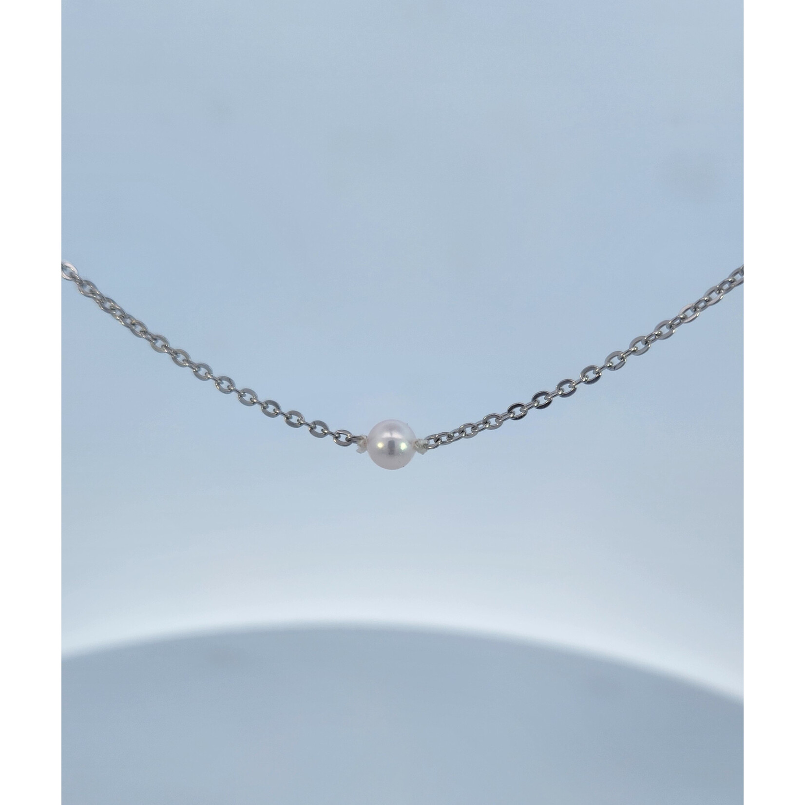 Sterling Silver Chain with 5.5 mm Add-A-Pearl Necklace
