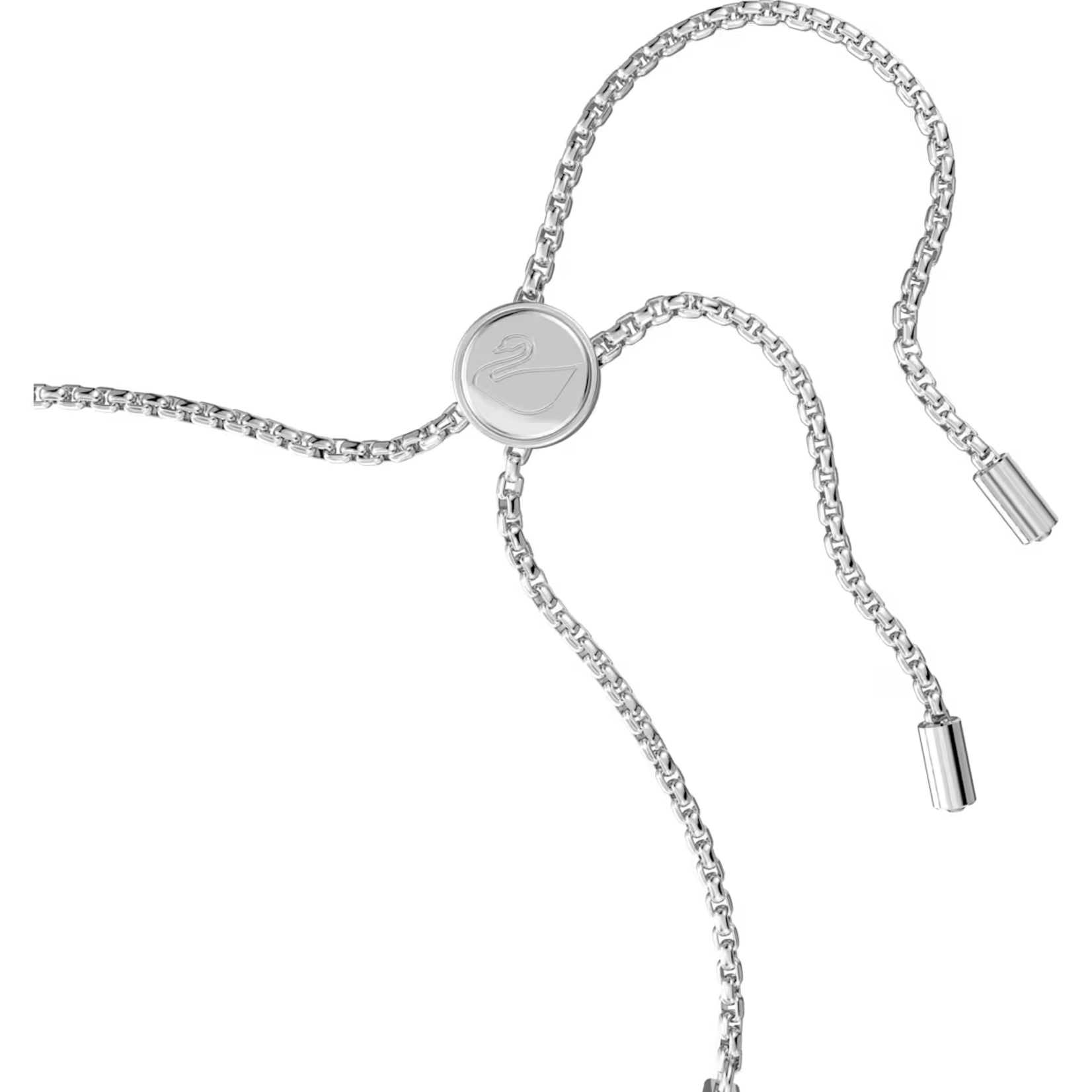 Swarovski Una Angelic Bracelet Round cut, White & Green, Rhodium plated