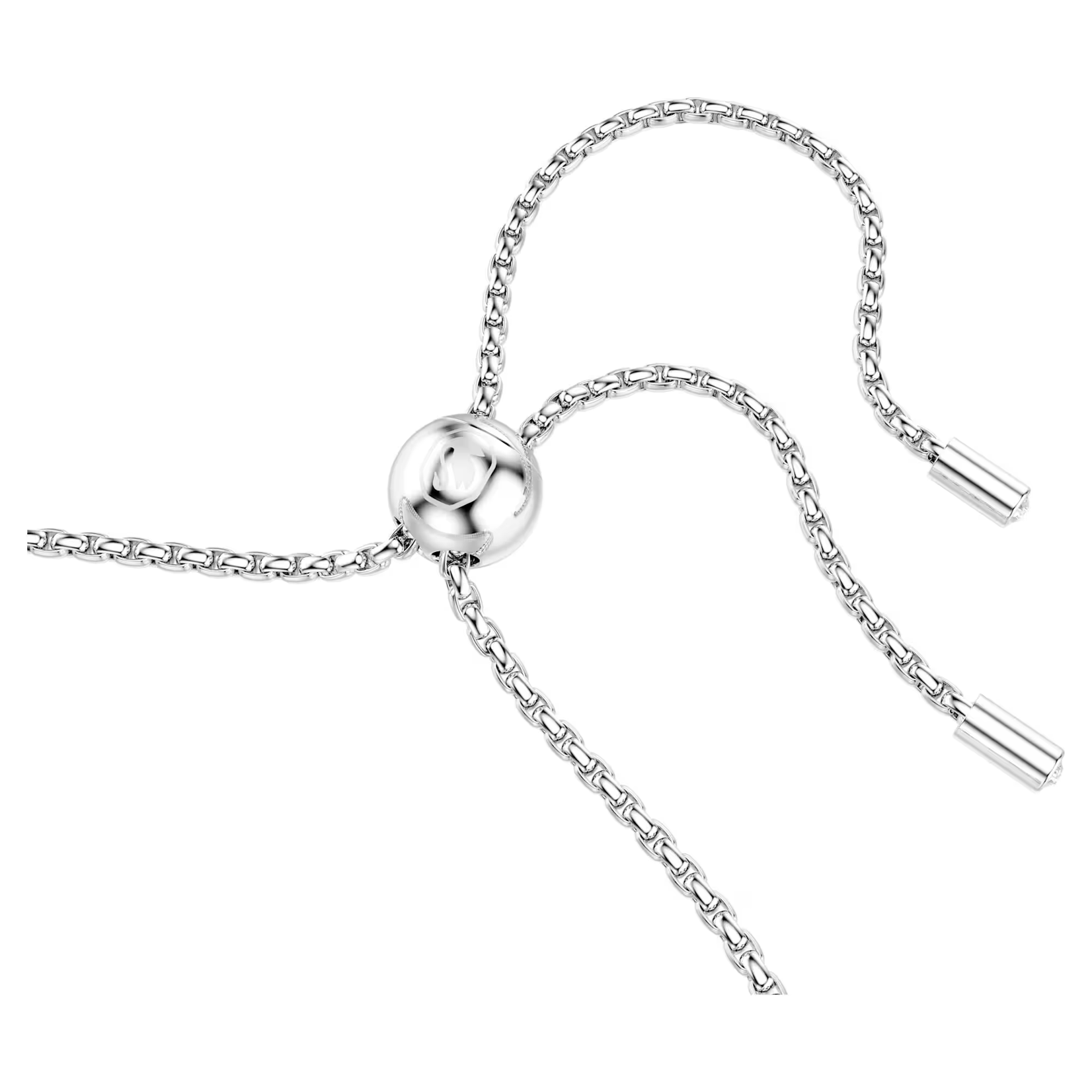 Swarovski Matrix Tennis bracelet Round cut, White, Rhodium plated