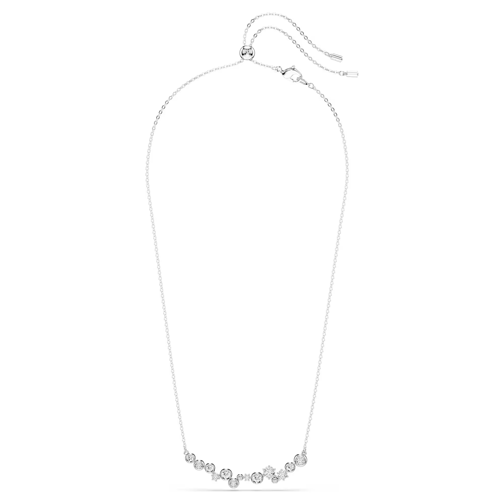 Swarovski Constella necklace Mixed cuts, White, Rhodium plated
