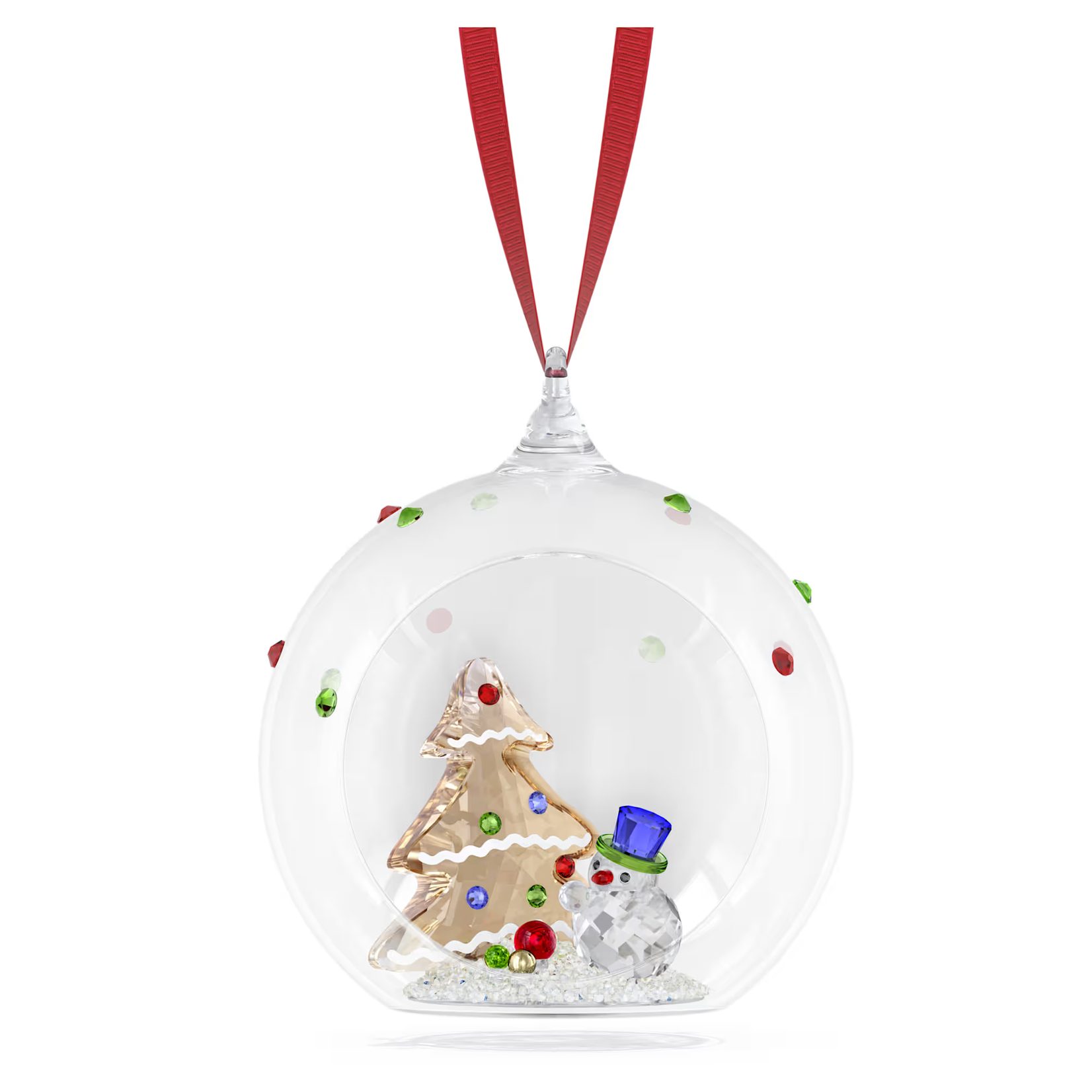 Swarovski Holiday Cheers Tree and Snowman Ball Ornament