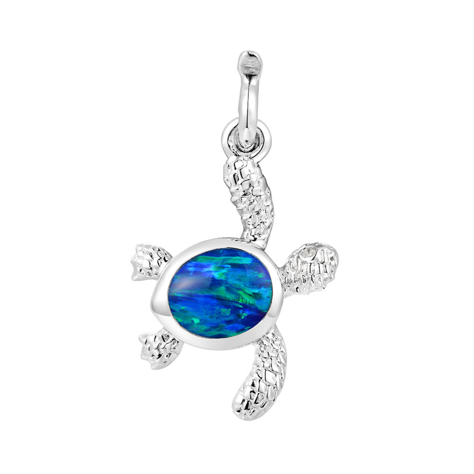 Alamea Alamea Sterling Silver Opal Turtle Charm