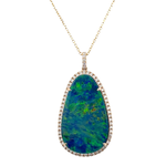 PeJay Creations PeJay 14 Karat Yellow Opal and Diamond Pendant