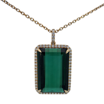 PeJay Creations PeJay 14K Yellow Tourmaline and Diamond Pendant