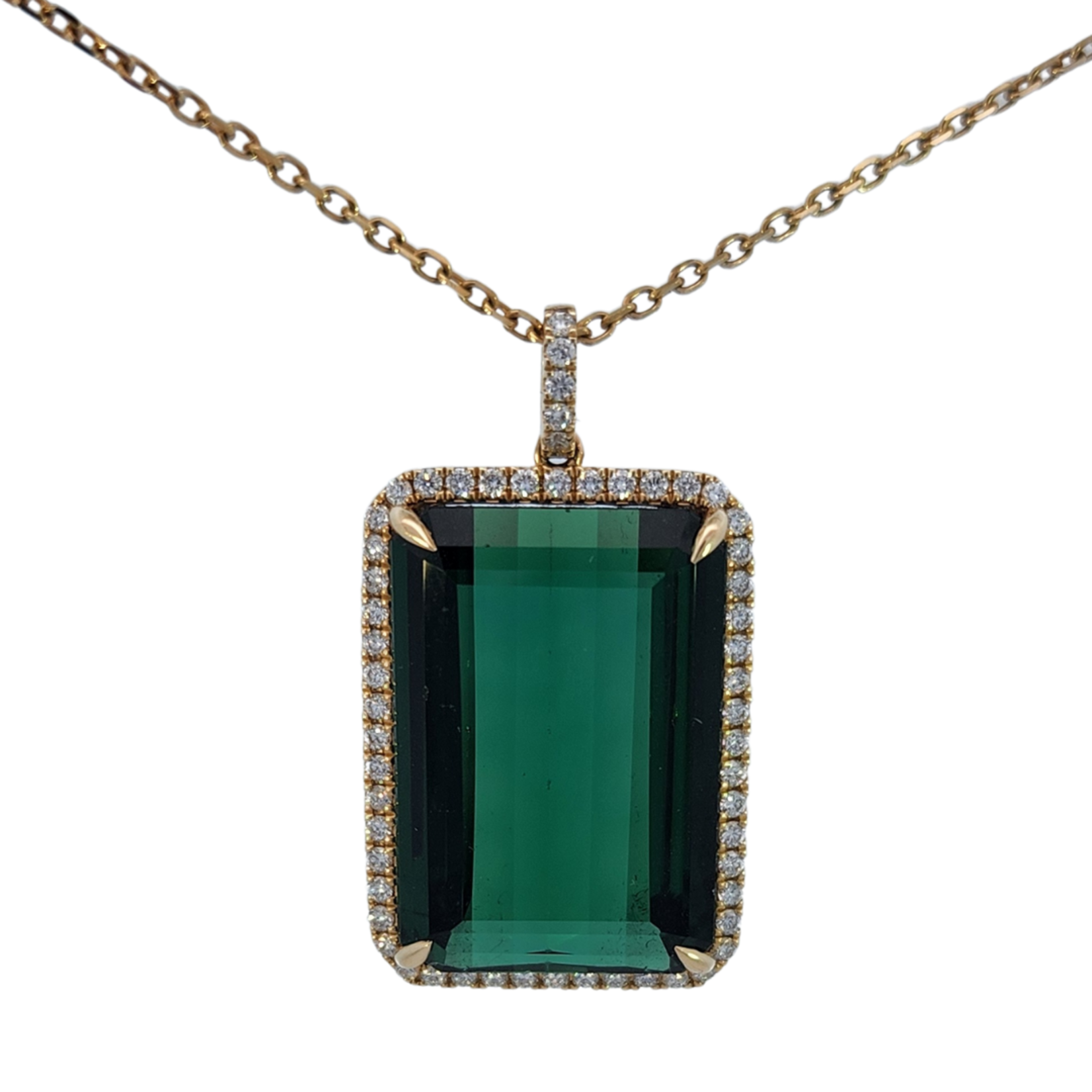 PeJay Creations PeJay 14K Yellow Tourmaline and Diamond Pendant