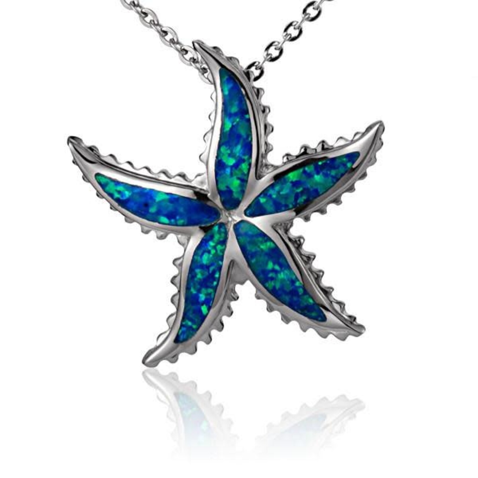 Alamea Alamea Sterling Silver Opal Starfish Pendant