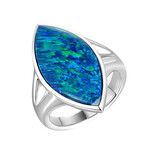 Alamea Alamea Sterling Silver Opal Marquise Ring