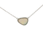 In the Rough 14K Yellow Gold Opal and Diamond Necklace