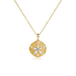 Alamea Alamea 14 Karat Yellow and White Gold Citrine Sand Dollar Pendant
