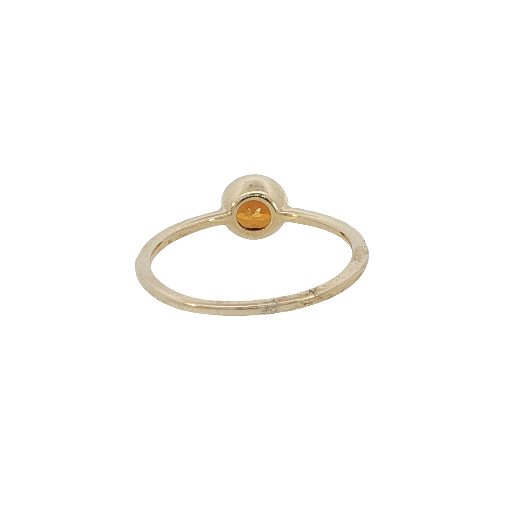 PNY 14 Karat Yellow Gold Citrine and Diamond  Ring