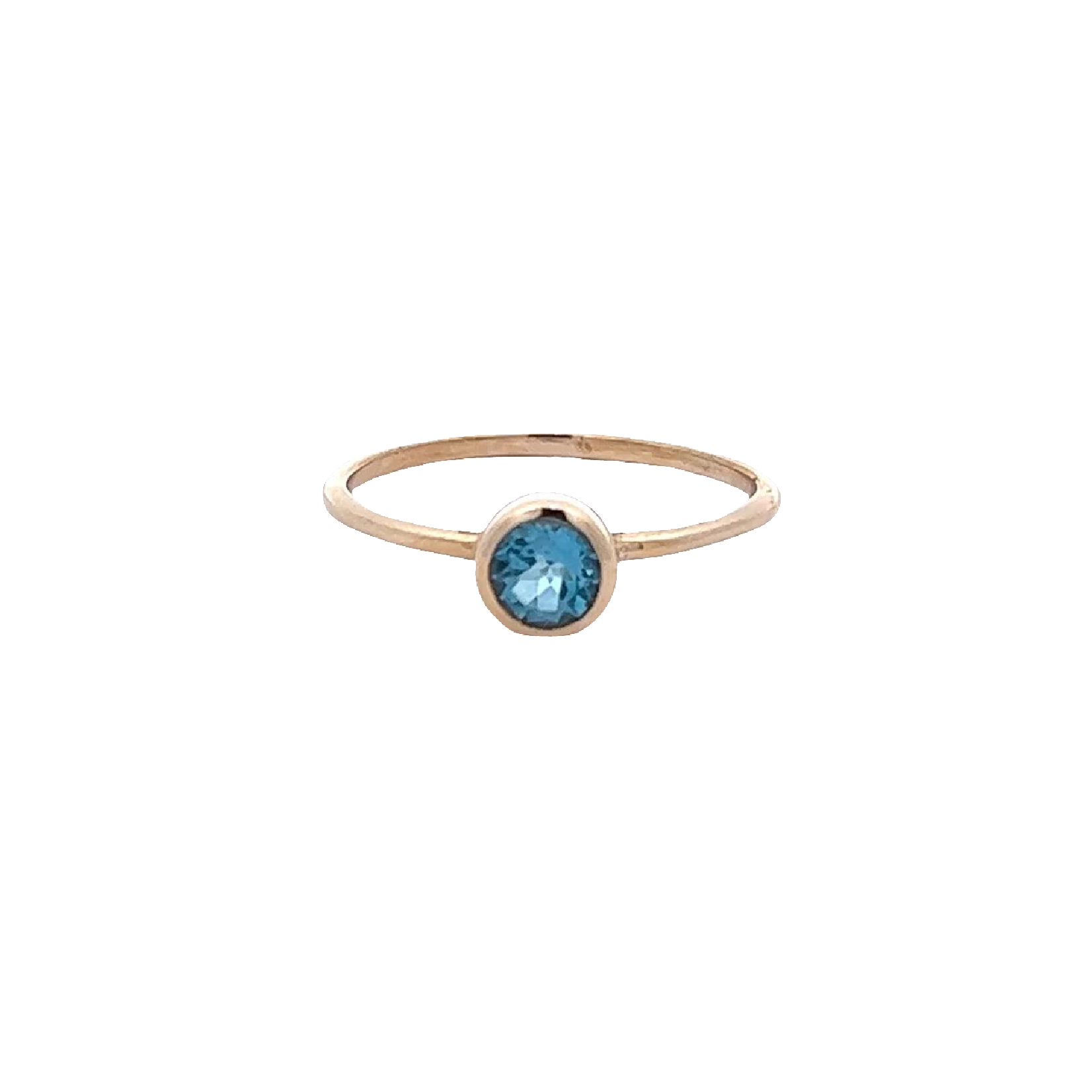 10 Karat Yellow Gold Blue Topaz Ring