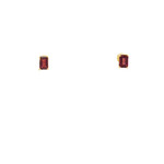 Blase DeNatale 14 Karat Yellow Gold Rhodolite Garnet Earring Studs