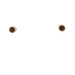 Quality Design 14 Karat Yellow Garnet Earring Studs