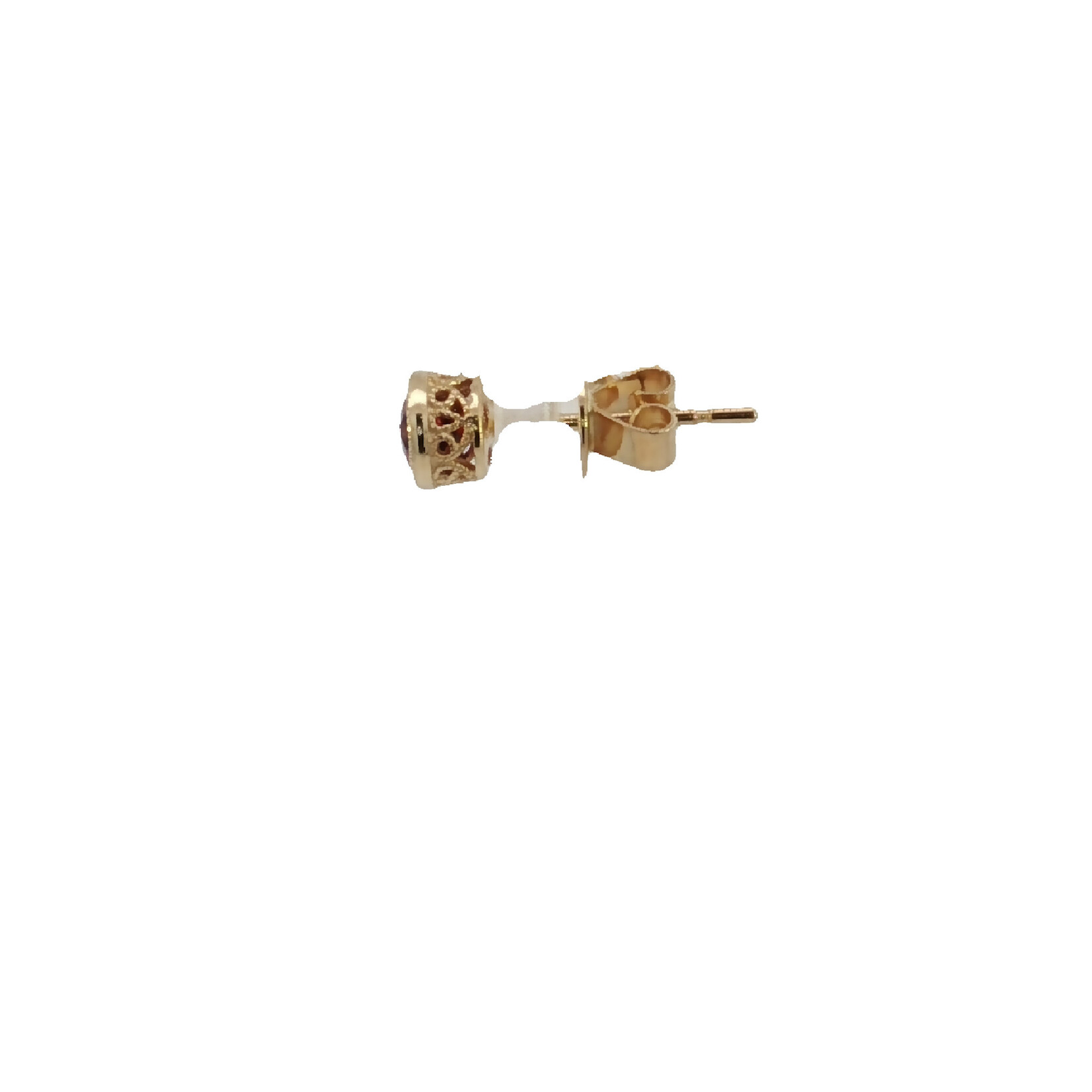 Quality Design 14 Karat Yellow Garnet Earring Studs