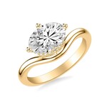 Floating Diamond Engagement Ring