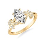 Floral Marquise Engagement Ring