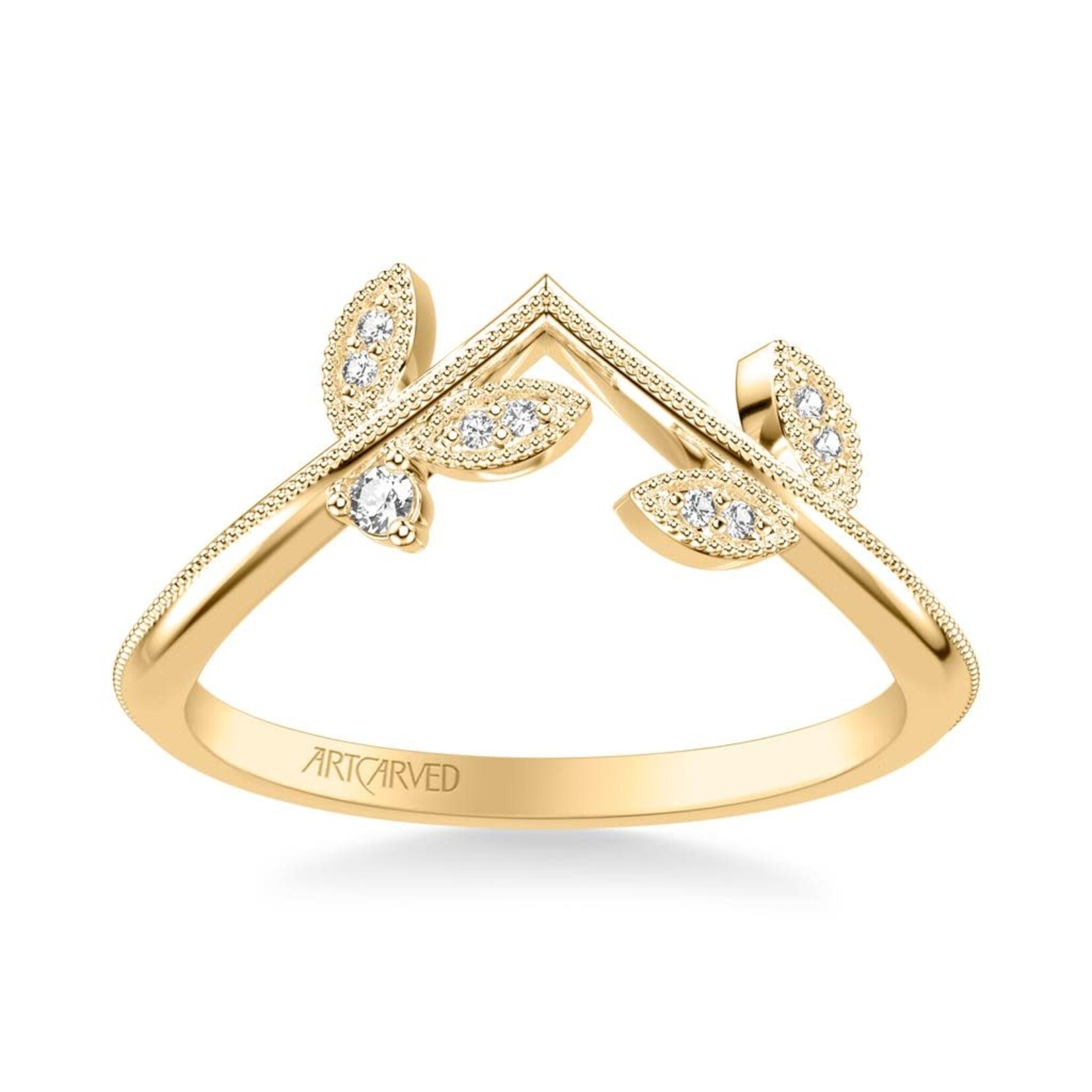 Floral Curved Diamond Band