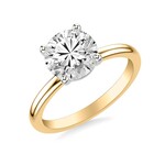 Classic Solitaire Engagement Ring with Polished Shank