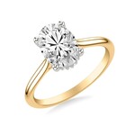 Oval Hidden Halo Solitaire Engagement Ring