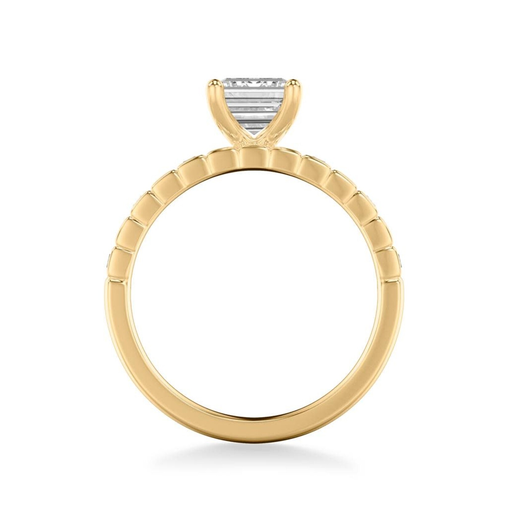 Emerald and Baguette Engagement Ring