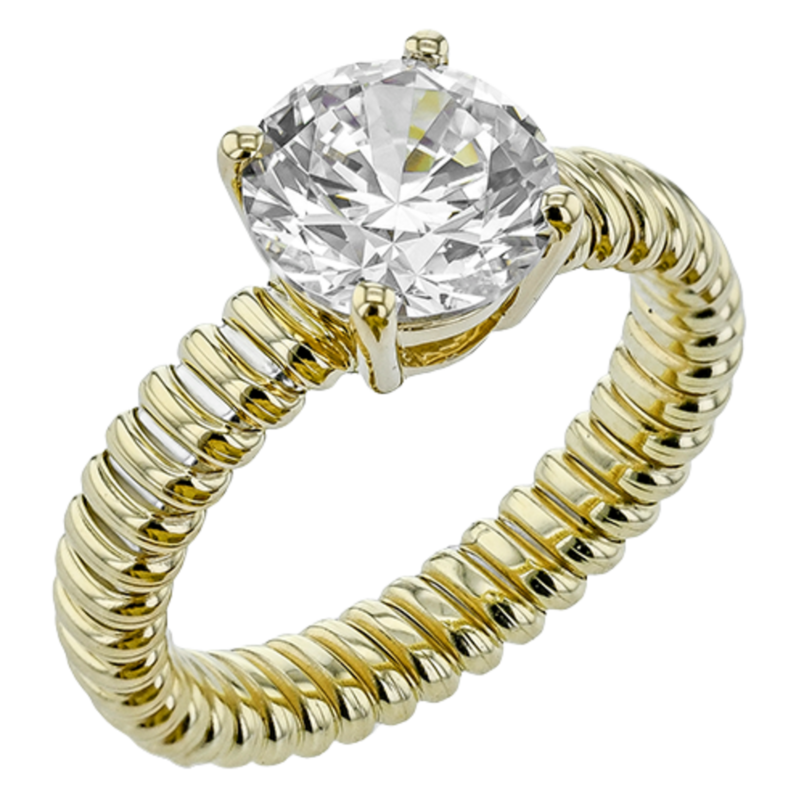 Zeghani Flexible Solitaire Engagement Ring