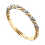 PeJay Creations Diamond Two-Tone Twist Wedding Band