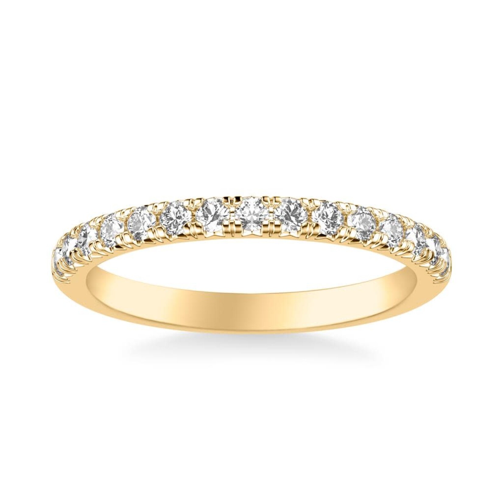 Classic Wedding Band with Round Diamonds
