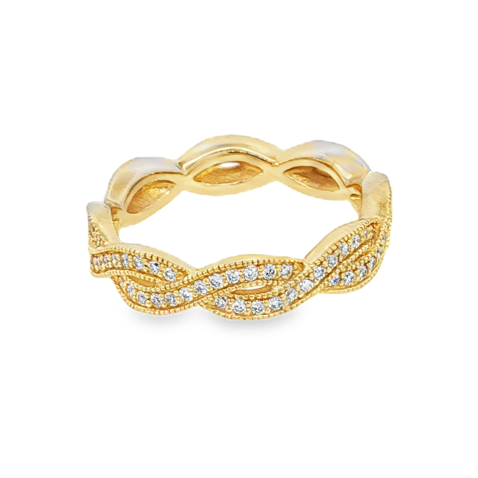 Art Carved Art Carved Diamond Eternity Twist Wedding Band