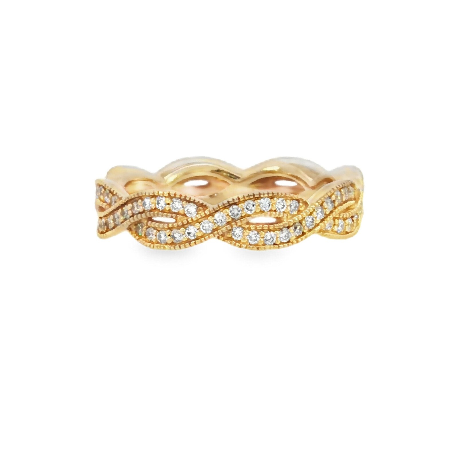 Art Carved Art Carved Diamond Eternity Twist Wedding Band
