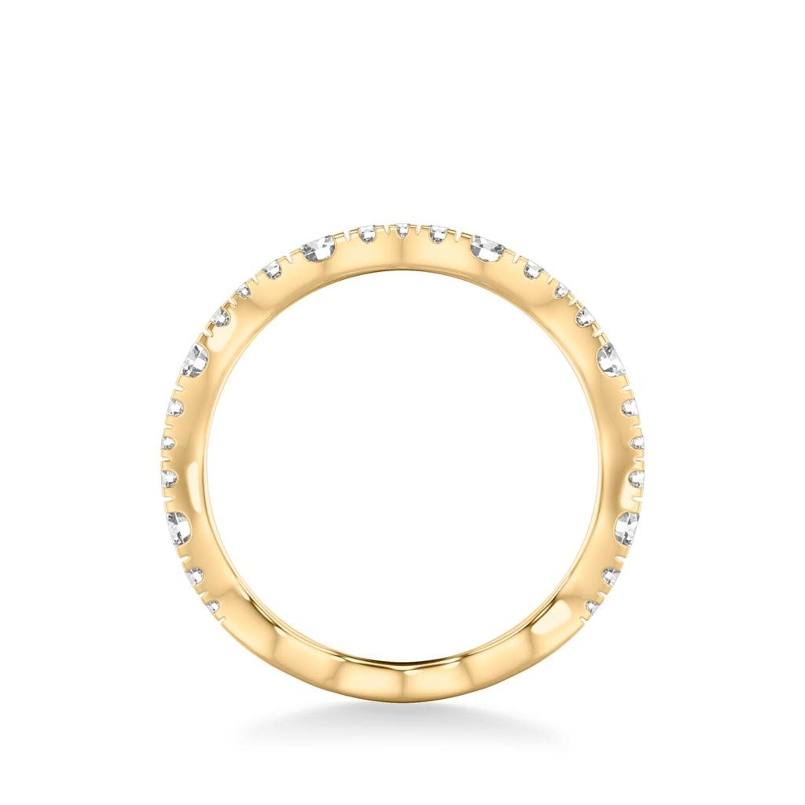 Art Carved Scallop Style Diamond Wedding Band